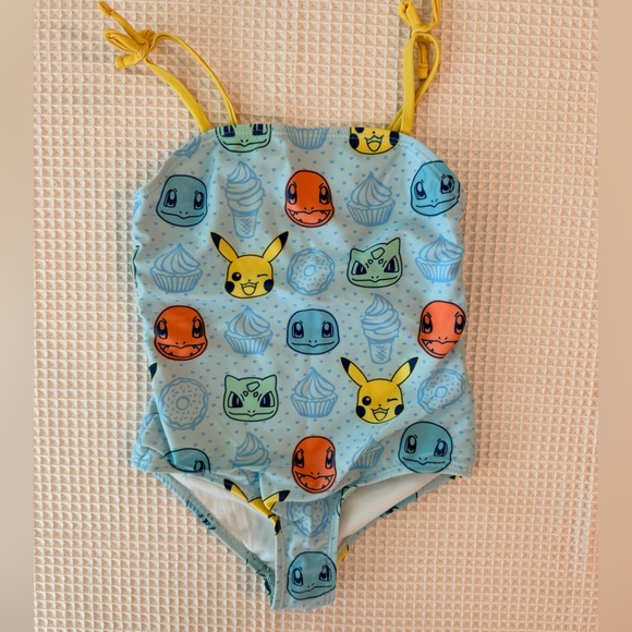 Kids Pokemon Character Swimsuit - Blue and Yellow - Picture 1 of 4